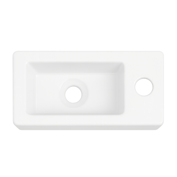 Раковина подвесная HOLLER K-6325B (370*180*90мм), белая (+ крепеж)