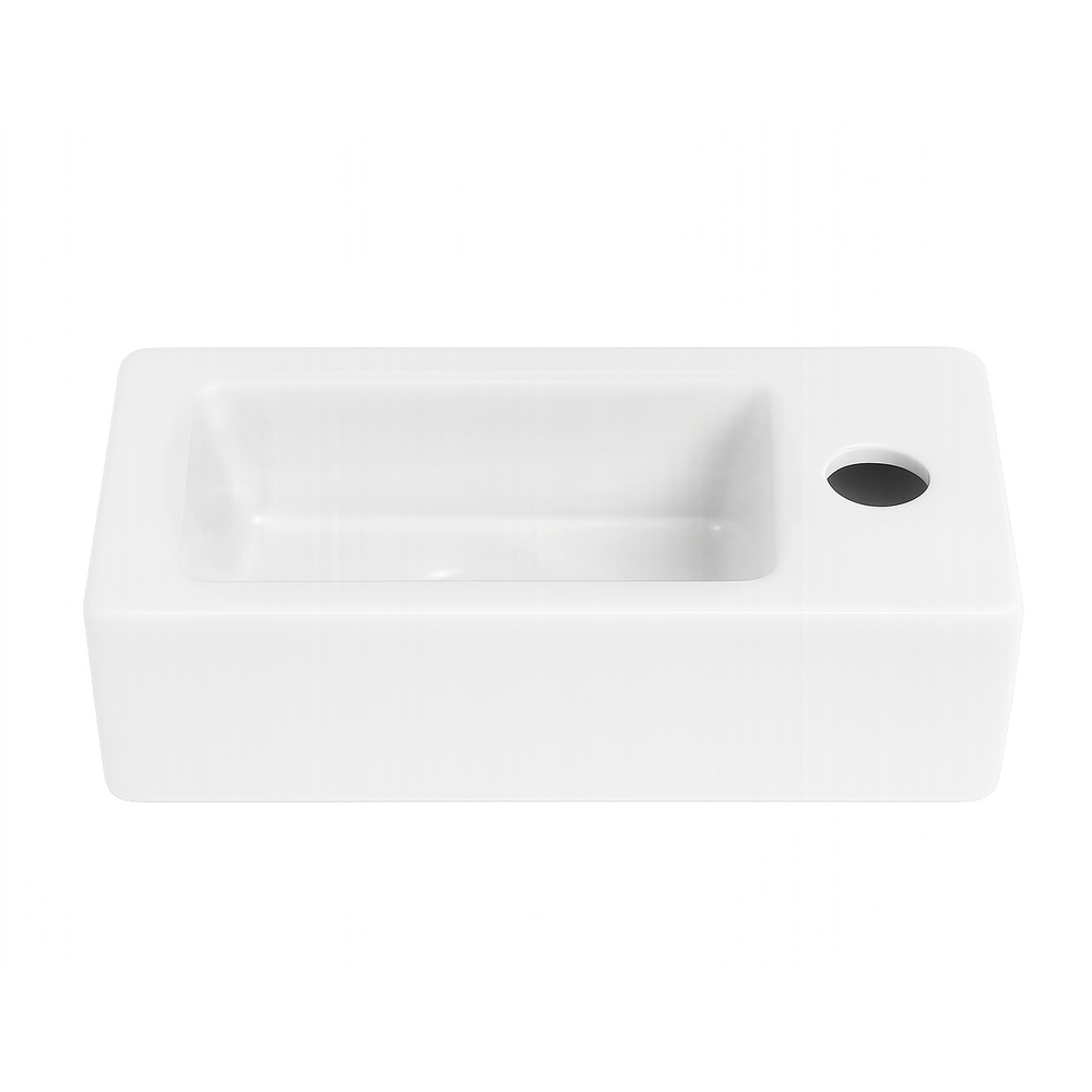 Раковина подвесная HOLLER K-6325B (370*180*90мм), белая (+ крепеж)