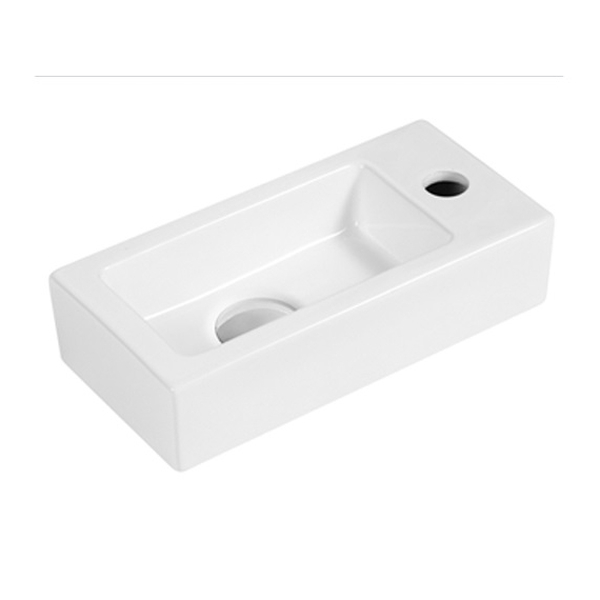 Раковина подвесная HOLLER K-6325B (370*180*90мм), белая (+ крепеж)