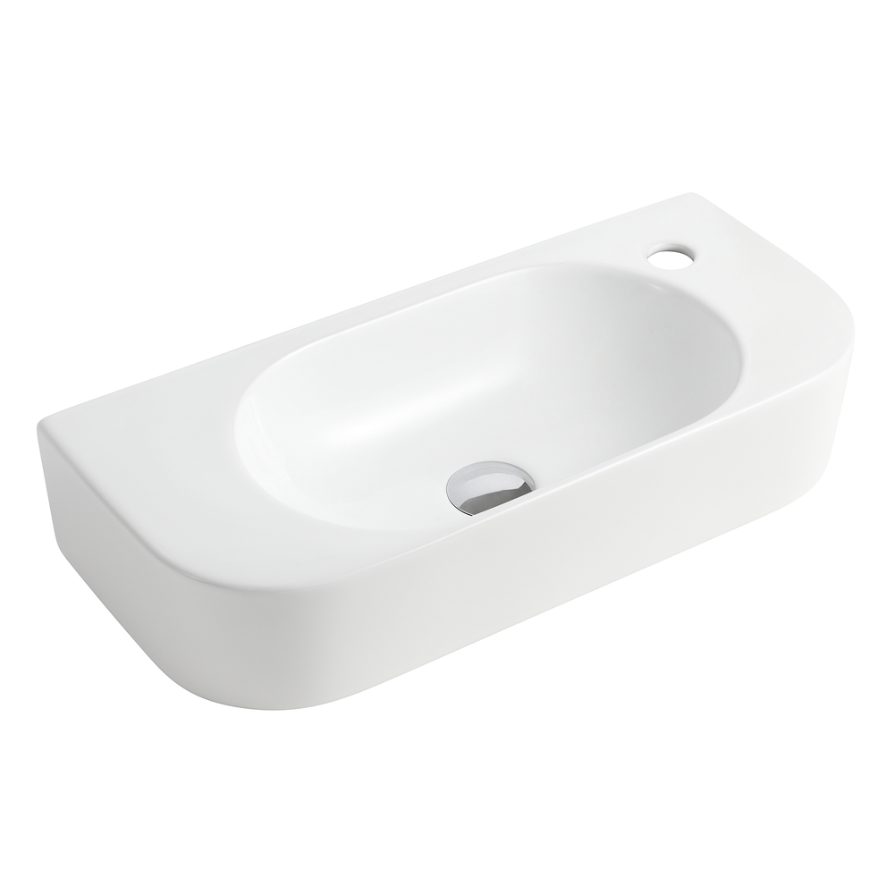  Раковина подвесная HOLLER K-6381 (620*280*130мм), белая (+ крепеж)