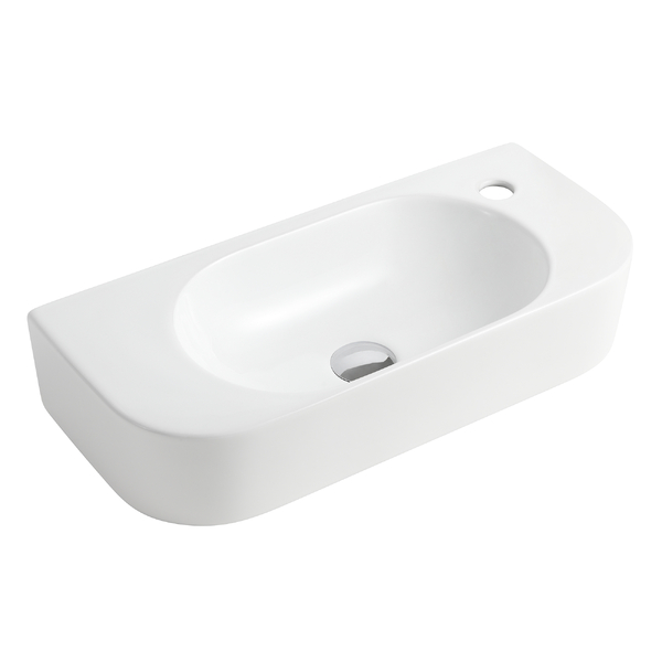  Раковина подвесная HOLLER K-6381 (620*280*130мм), белая (+ крепеж)