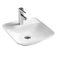  Раковина накладная HOLLER K-6334 (435*430*125мм), белая