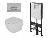  DS1391609 Комплект D&K Matrix  Унитаз DT1396016 бел. +Клавиша смыва DB1399001, хром + Инсталляция DI8055119