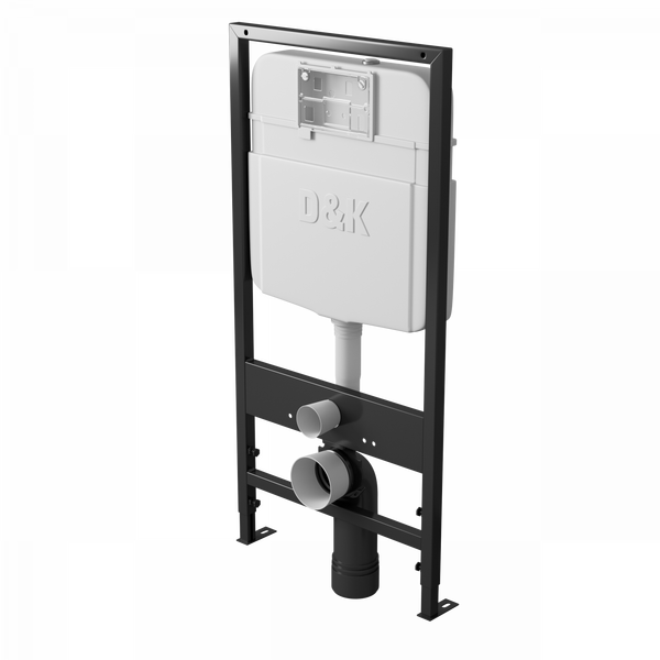  DS1391610 Комплект D&K Matrix  Унитаз DT1396016 бел. +Клавиша смыва DB1399025, черный + Инсталляция DI8055119