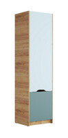 RICH Шкаф ШК-001 Корпус - Дуб Крафт золотой  Фасад ЛДСП - Кенди U9114 (УД) / Сумеречный голубой АВ8 164 КАТЕГОРИЯ А СНЯТО