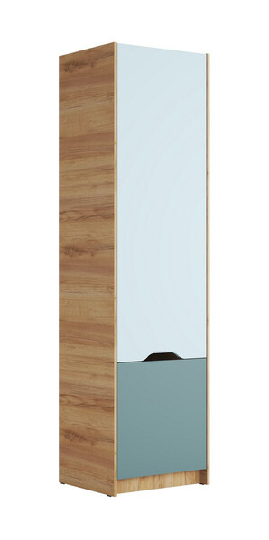 RICH Шкаф ШК-001 Корпус - Дуб Крафт золотой  Фасад ЛДСП - Кенди U9114 (УД) / Сумеречный голубой АВ8 164 КАТЕГОРИЯ А СНЯТО