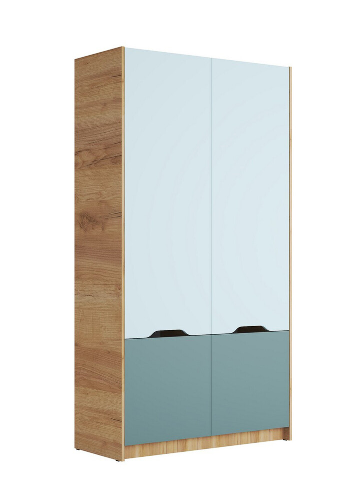 RICH Шкаф ШК-003 (угловой) Корпус - Дуб Крафт золотой  Фасад ЛДСП - Кенди U9114 (УД) / Сумеречный голубой АВ8 166 КАТЕГОРИЯ А СНЯТО 