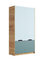 RICH Шкаф ШК-003 (угловой) Корпус - Дуб Крафт золотой  Фасад ЛДСП - Кенди U9114 (УД) / Сумеречный голубой АВ8 166 КАТЕГОРИЯ А СНЯТО 