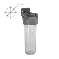 Фильтр магистральный Барьер Slim Line 10 вход 1/2 для холодной воды (без картриджа) прозрачный Н103Р02