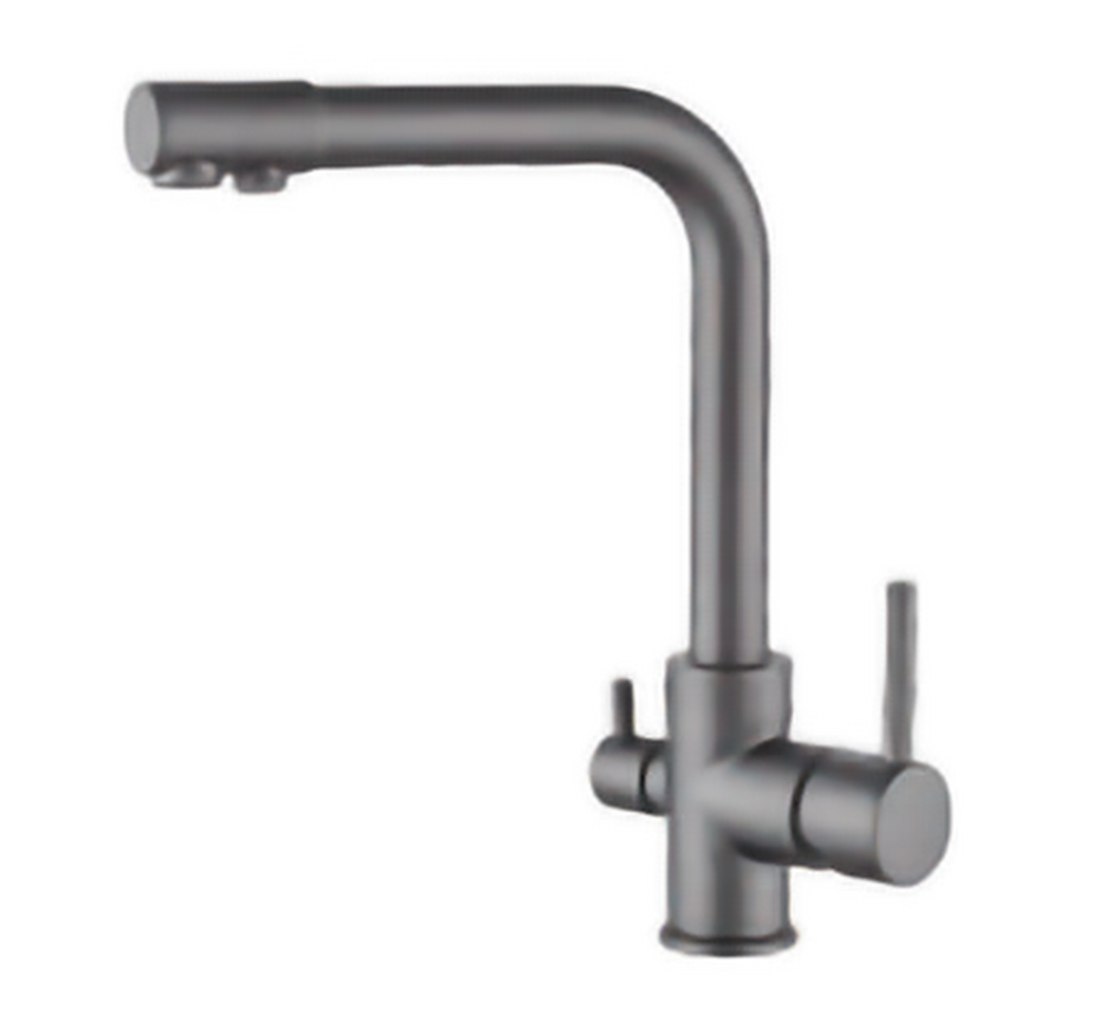 4055D-3 Смеситель Кухня LEDEME d-35 с выходом для питьевой воды (оруж сталь)