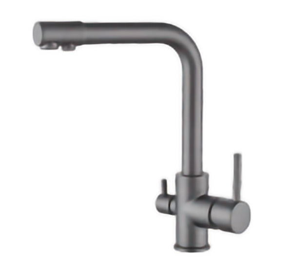 4055D-3 Смеситель Кухня LEDEME d-35 с выходом для питьевой воды (оруж сталь)