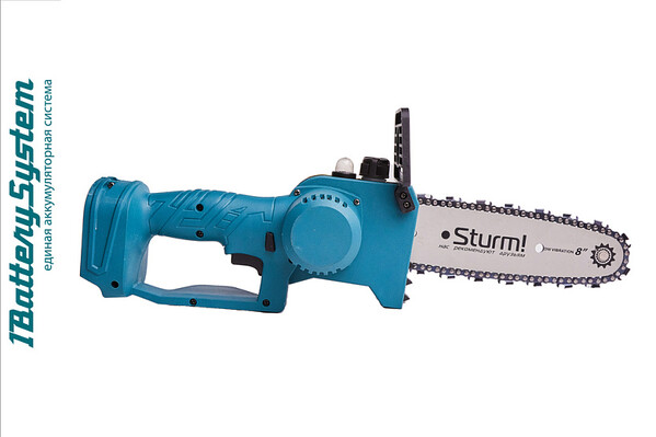 CSC1808BL Пила цепная аккумуляторная б/щ Sturm!, 18В, 1BatterySystem, шина 20см, без АКБ и ЗУ