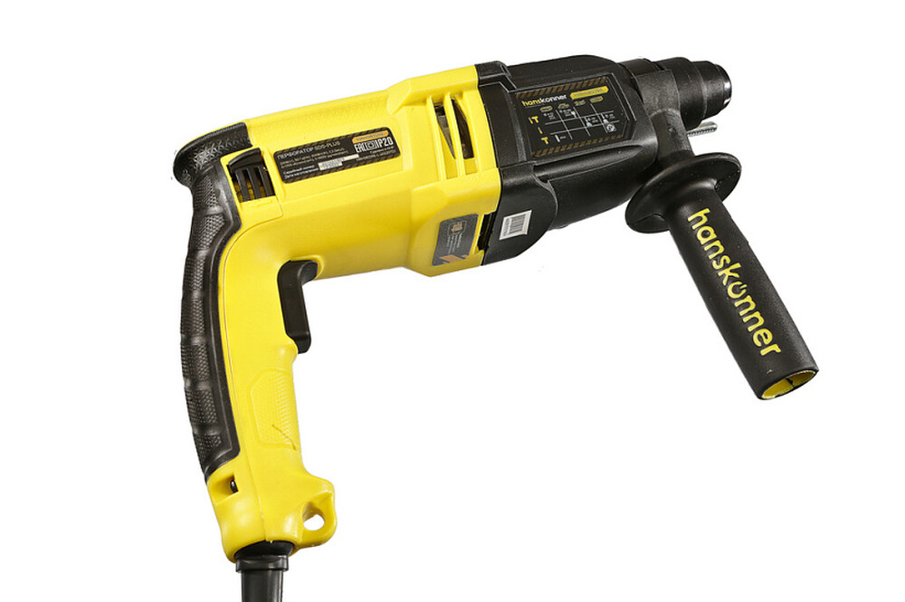 HRH0822RE Перфоратор Hanskonner, 600Вт, 22мм, 2.2Дж, 0-5500уд/мин, 3 реж, 4м рез кабель, кейс