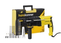 HRH0822RE Перфоратор Hanskonner, 600Вт, 22мм, 2.2Дж, 0-5500уд/мин, 3 реж, 4м рез кабель, кейс