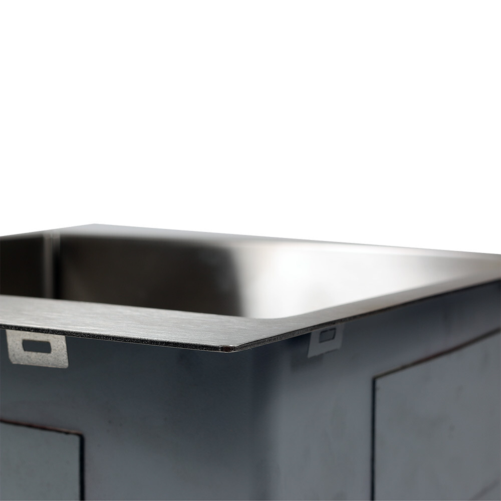 Мойка нерж врезная 500х500х200 т 3,0 САТИН R5050H (+ сифон )  AISI 304 MLN   БЕЗ КОЛЛАНДЕРА  (сифон без ведерка)