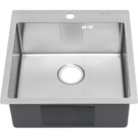 Мойка нерж врезная 500х500х200 т 3,0 САТИН R5050H (+ сифон )  AISI 304 MLN   БЕЗ КОЛЛАНДЕРА  (сифон без ведерка)