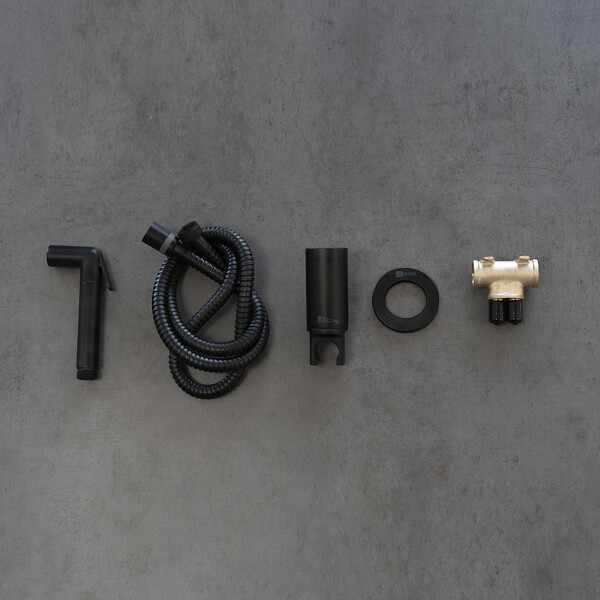 LM7171BL Solo Смеситель с гигиеническим душем, встраиваемый, черный LEMARK