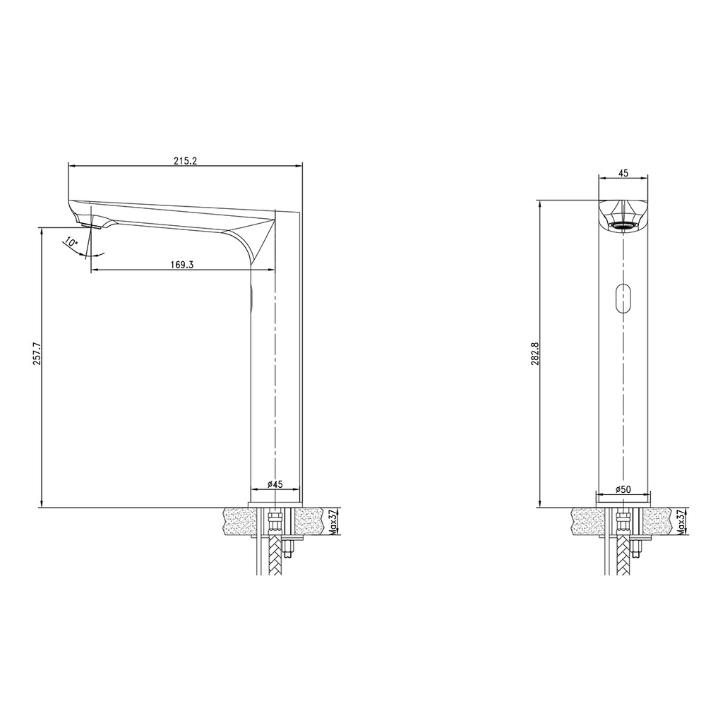 LM4660CE Project Смеситель для умывальника высокий, сенсорный, хром LEMARK