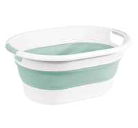 Таз складной ФЛЕКС 25л ОВАЛЬНЫЙ Смоки (М-Пластика) (2517)