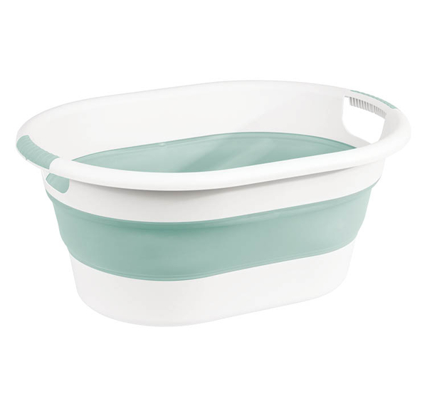 Таз складной ФЛЕКС 25л ОВАЛЬНЫЙ Смоки (М-Пластика) (2517)