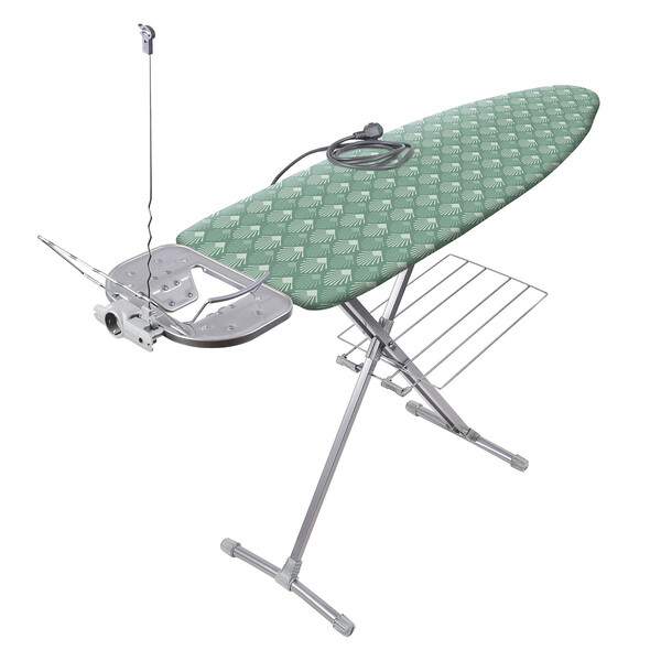 Гладильная доска "НИКА-БЕСТ" тефлон р-р 122х40см (Металлокар,полка д/белья,элек.удлин.+держ.д/пров) НБТ *