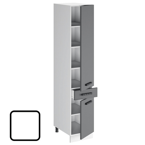 Пенал СОФИ-1 (1 ящик 2 двери) П7-400-1Я ВЫСОКИЙ Белый Софт (2141х400х550)