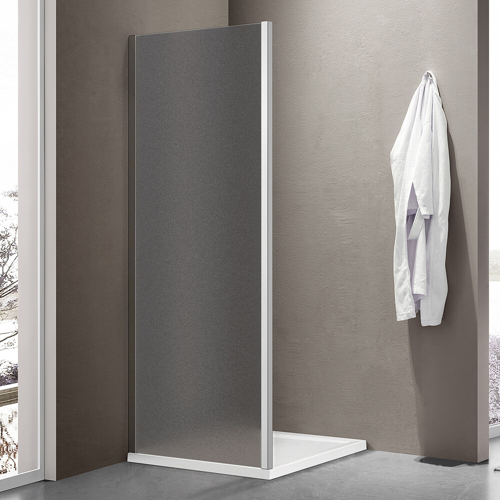 Боковая часть душ. ограждения SANTREK AQUA Iris- SP-1000-G-Chrome 1000*1850 стекло Грейп 6мм, профиль Хром 