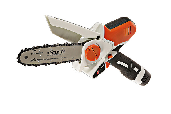 CSC1804 Пила цепная аккумуляторная БЕЗМАСЛЯНАЯ Sturm!, 16В, шина 15 см, 2х2.0 Ач, ЗУ, кейс
