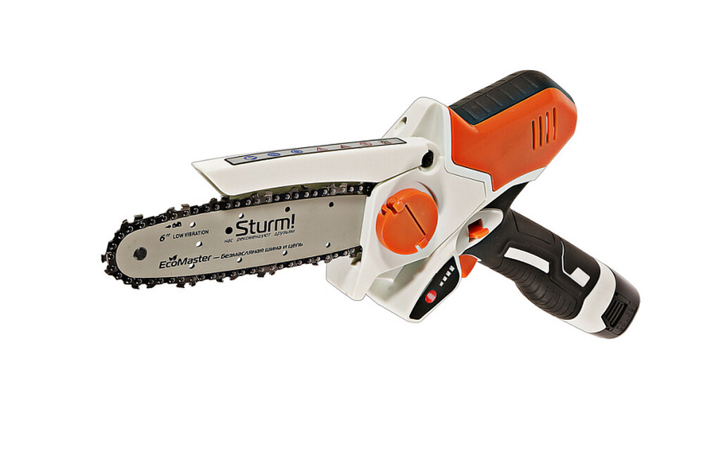 CSC1804 Пила цепная аккумуляторная БЕЗМАСЛЯНАЯ Sturm!, 16В, шина 15 см, 2х2.0 Ач, ЗУ, кейс