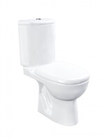 Унитаз-компакт KIROVIT "ОРФЕЙ" Белый, 2-х уровневая арматура, сиденье Быстросъемное дюро, Микролифт, прямой выпуск (г.Киров)