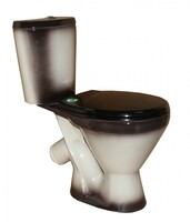 Унитаз-компакт Rosa "ЭЛЕГАНТ" Черный, антивсплеск, косой выпуск (г.Киров)