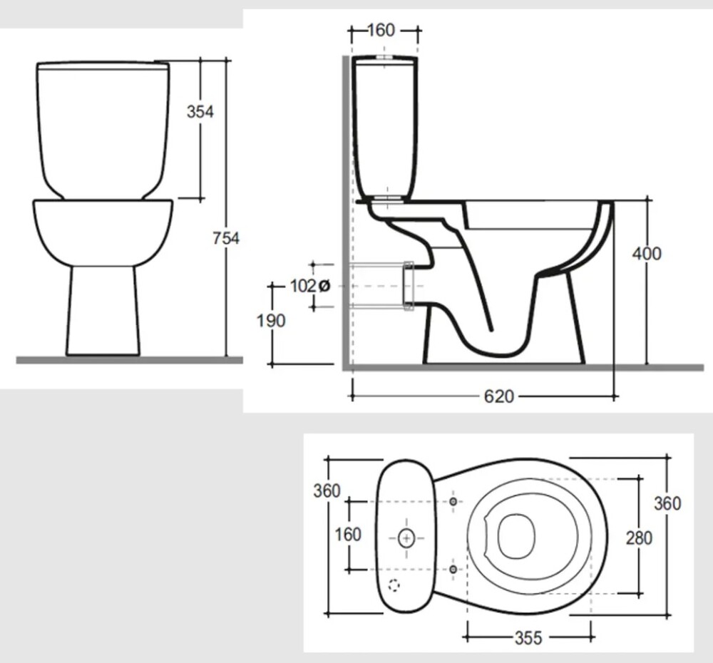 Унитаз-компакт "Гольф" Белый (б/о сид. DP.,1-режимн., г/в) КЕРАМИН 467891