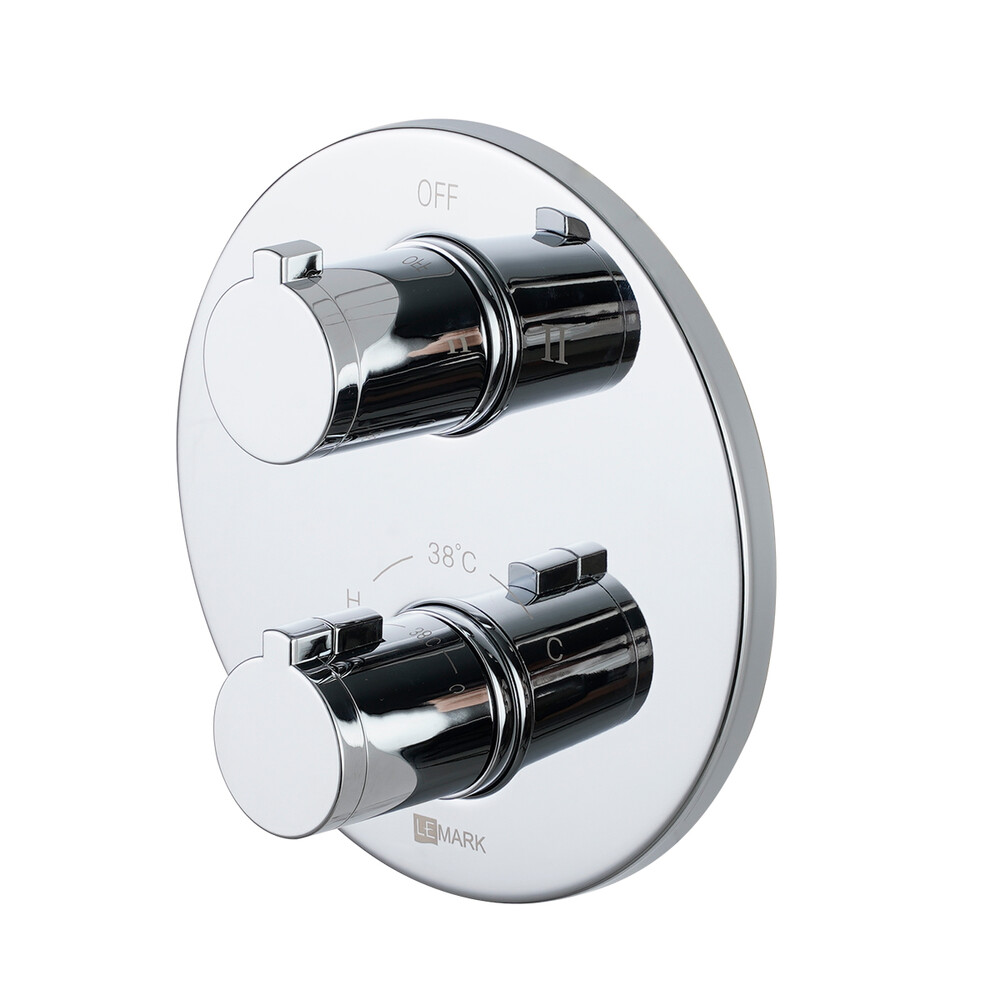 LM7827C YETI Смеситель термостатический для ванны и душа встраиваемый с 2-функц. дивертором, без аксессуаров, хром	LEMARK