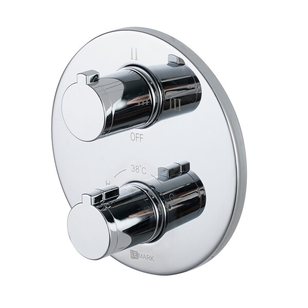 LM7828C YETI Смеситель термостатический для ванны и душа встраиваемый с 3-функц. дивертором, без аксессуаров, хром	LEMARK									