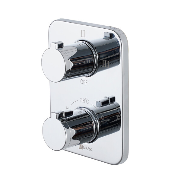 LM7848C YETI Смеситель термостатический для ванны и душа встраиваемый с 3-функц. дивертором, без аксессуаров, хром	LEMARK							
