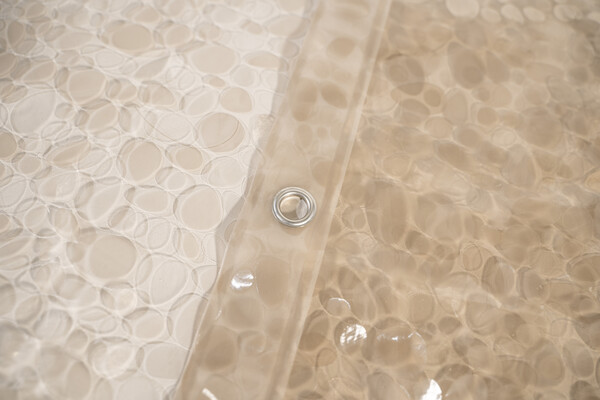 Штора д/ванн SANTREK HOME 180х180 PEVA MS1004 с кольцами 3D  бежевый