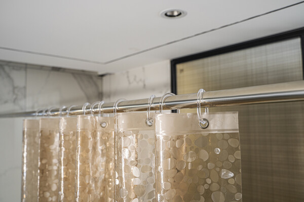 Штора д/ванн SANTREK HOME 180х180 PEVA MS1004 с кольцами 3D  бежевый