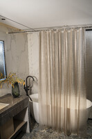 Штора д/ванн SANTREK HOME 180х180 PEVA MS1009 с кольцами 3D  бежевый