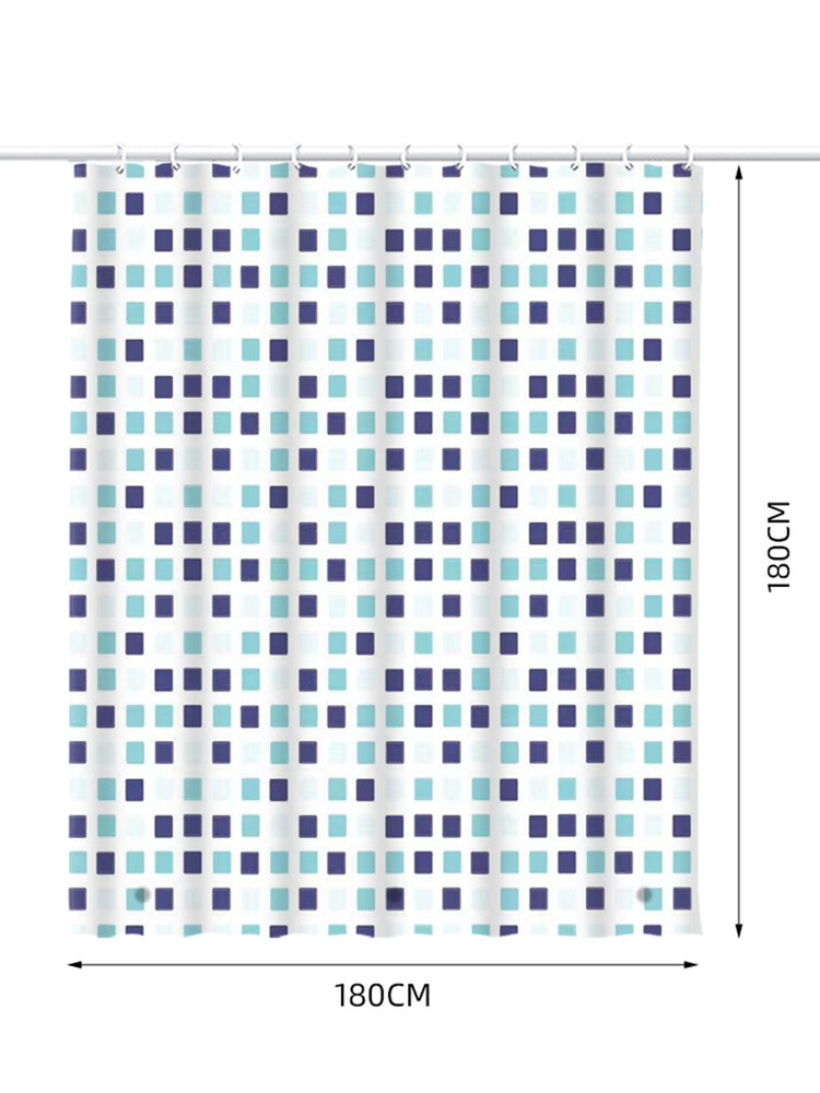 Штора д/ванн SANTREK HOME 180х180 PEVA MS0737 с кольцами белый мрамор