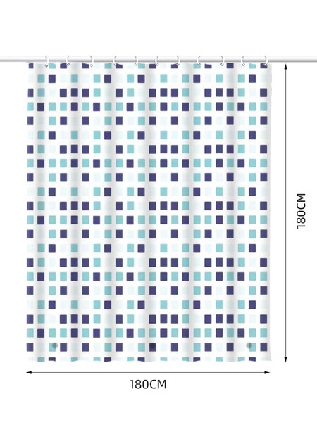 Штора д/ванн SANTREK HOME 180х180 PEVA MS0737 с кольцами белый мрамор