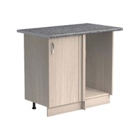 Рабочий стол угловой универсальный 100 цвет Ясень шимо светлый столешница Гранит SANTREK HOME (ЛДСП)