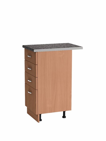 Рабочий стол 40 цвет Бук (3+1 ящик) столешница Гранит SANTREK HOME (ЛДСП)