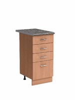 Рабочий стол 40 цвет Бук (3+1 ящик) столешница Гранит SANTREK HOME (ЛДСП)