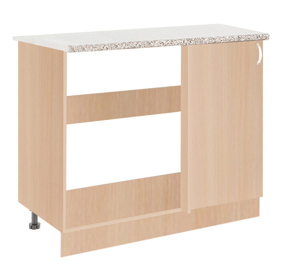 Рабочий стол угловой универсальный 100 цвет Дуб млечный столешница Гранит SANTREK HOME (ЛДСП)