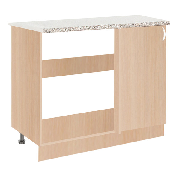 Рабочий стол угловой универсальный 100 цвет Дуб млечный столешница Гранит SANTREK HOME (ЛДСП)