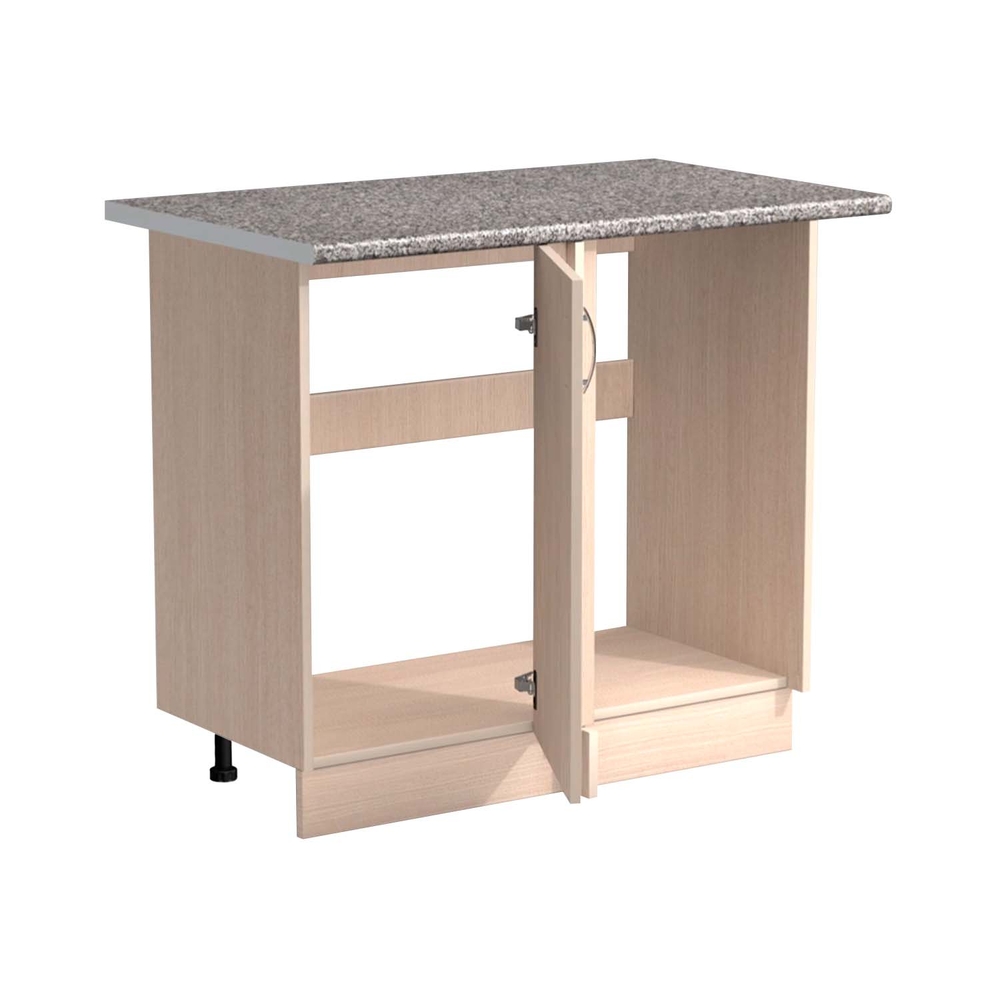 Рабочий стол угловой универсальный 100 цвет Дуб млечный столешница Гранит SANTREK HOME (ЛДСП)