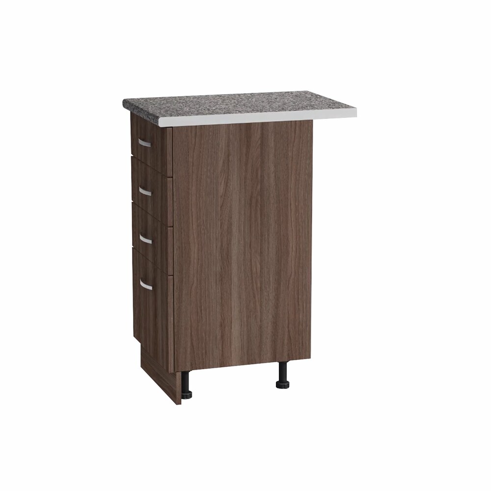 Рабочий стол 40 цвет Дуб темный (3+1 ящик) столешница Гранит  SANTREK HOME (ЛДСП)