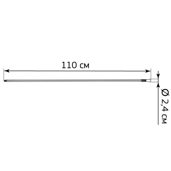 Палка для щетки 110 см. цвет микс d 2.4("М-пластика") (М 5142) (М 5140) 