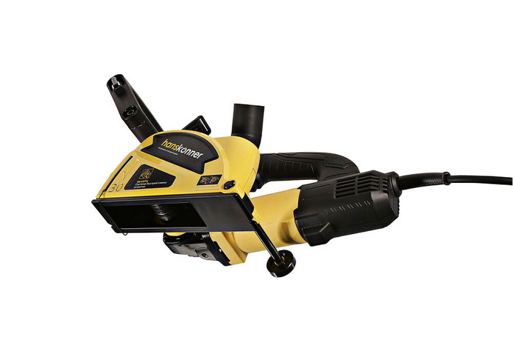 HAG9125S Штроборез Hanskonner, 125мм, 1600Вт, 8000об/мин, РАСКЛАДНОЙ КОЖУХ, конст эл-ка, кейс