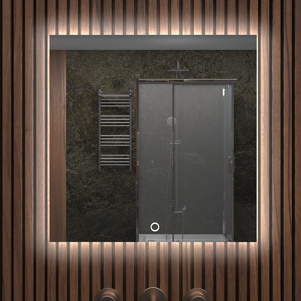 Зеркало SANTREK HOME с фронтальной LED подсветкой "КРОНАС" 800х800мм квадрат.